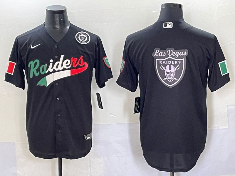 Men 2025 Oakland Raiders Blank Black Joint Name Nike Limited NFL Jersey style 70313